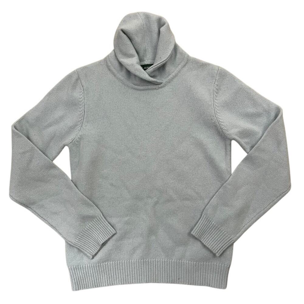 Laruen Ralph Lauren Wool Blend Sweater Light Blue Women Size Medium